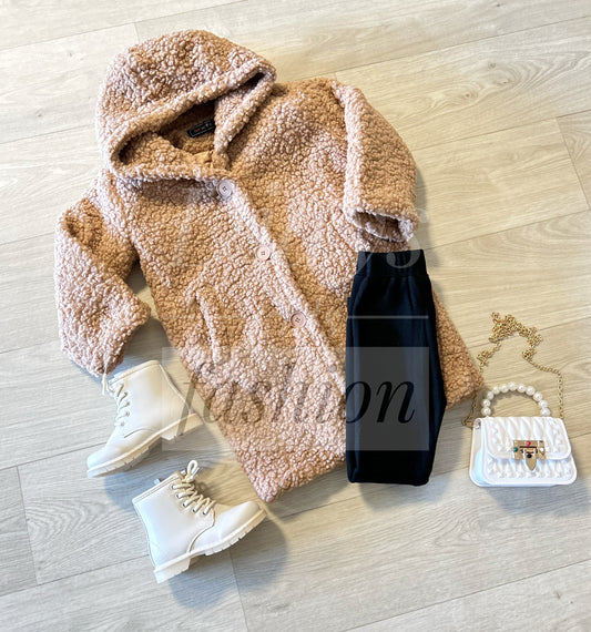 Baby teddy coat | camel