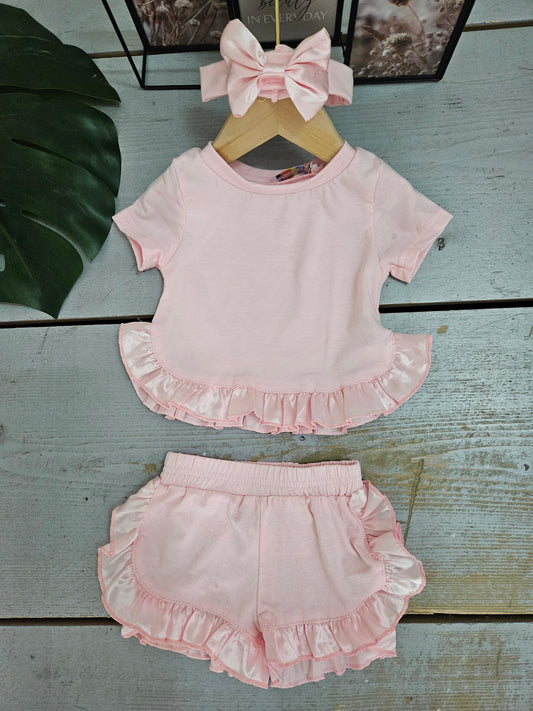 Ruffle set | roze