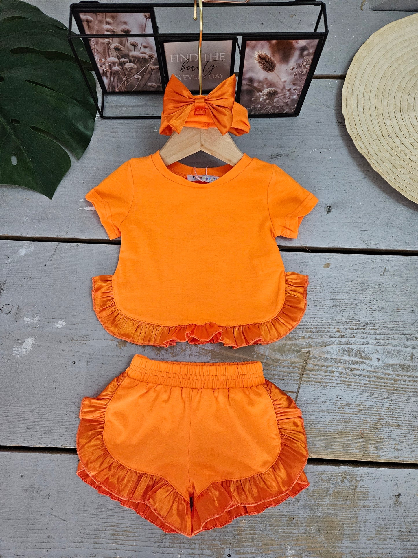 Ruffle set | oranje