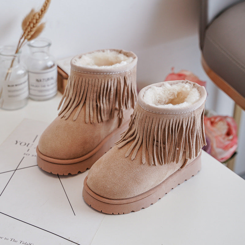 Fringe boots | Beige