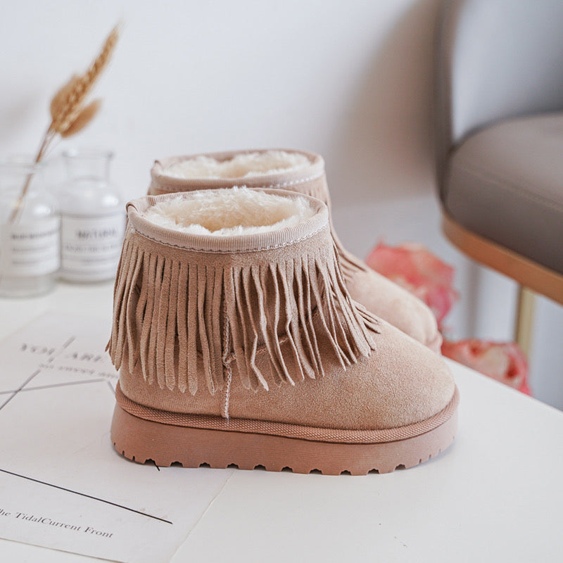 Fringe boots | Beige