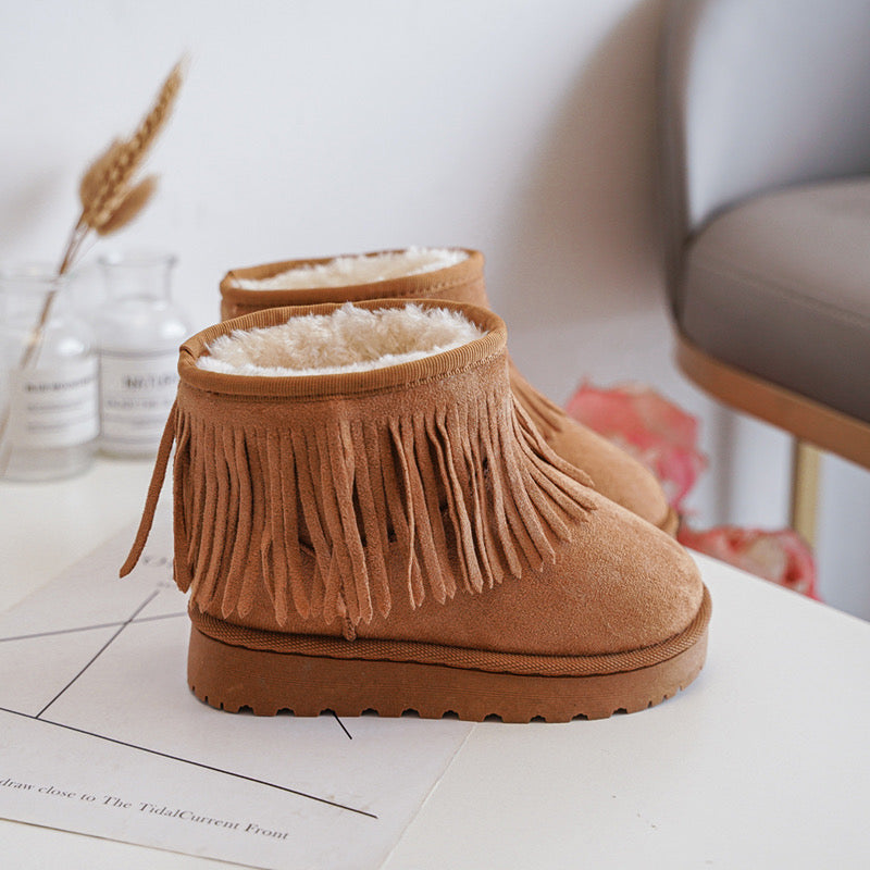 Fringe boots | Camel