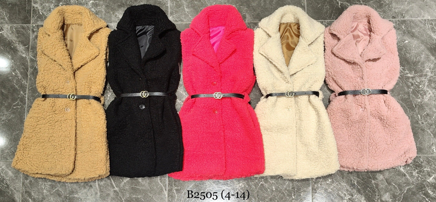 Long teddy gilet | 4 kleuren