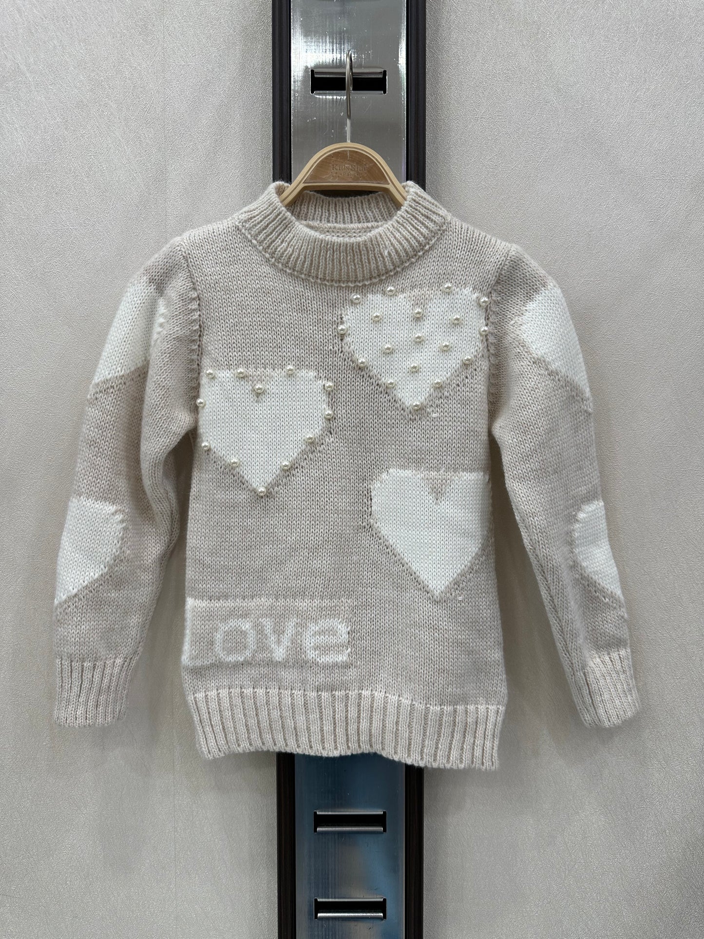 Heart love sweater | Beige