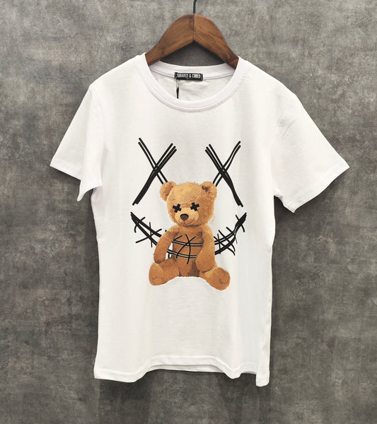 Boys bear shirt | wit