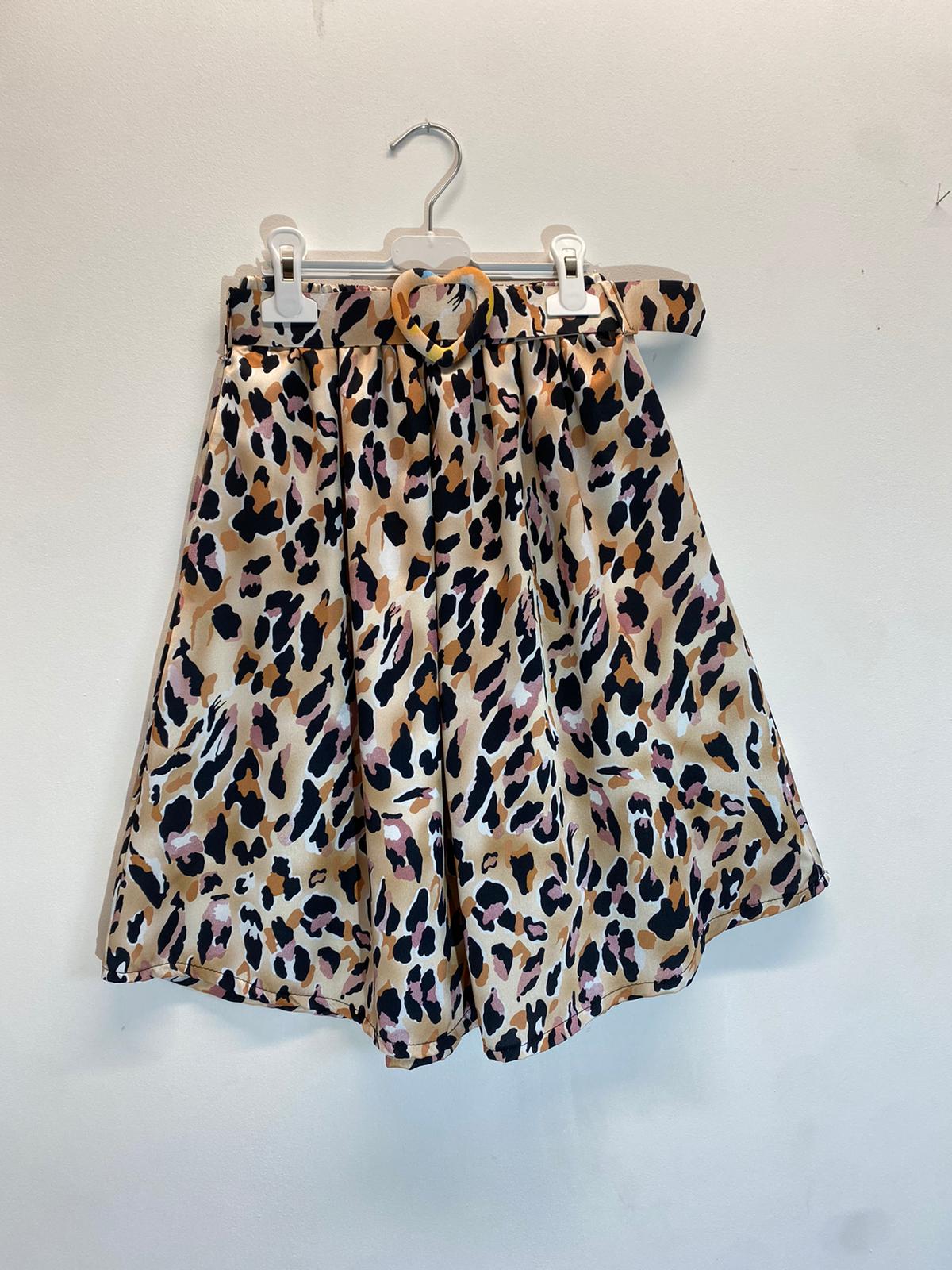 Color leopard rok | Beige