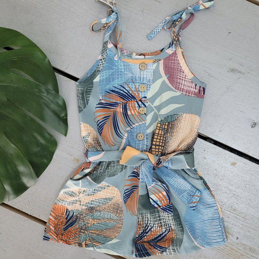 Tropical jumpsuit | blauw