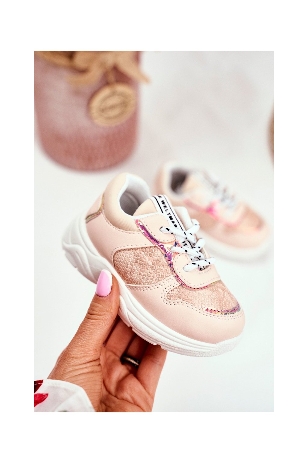 Cute pink sneaker