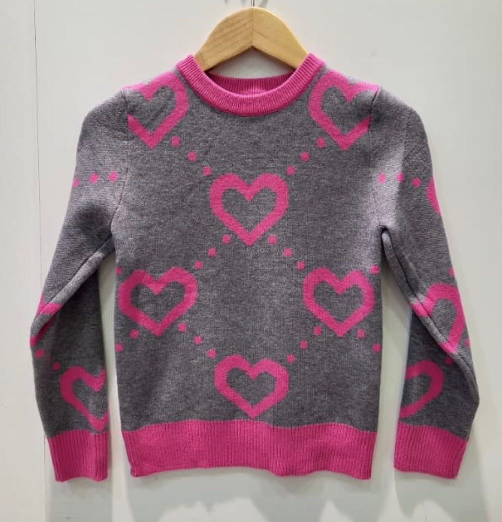 Heart grey sweater