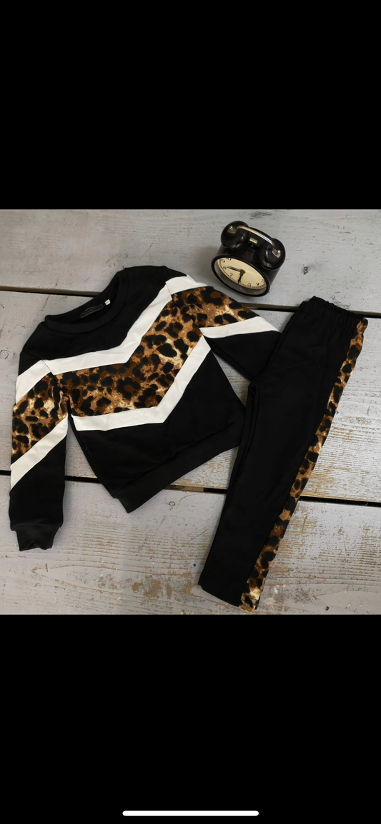 Leopard melina set | Zwart