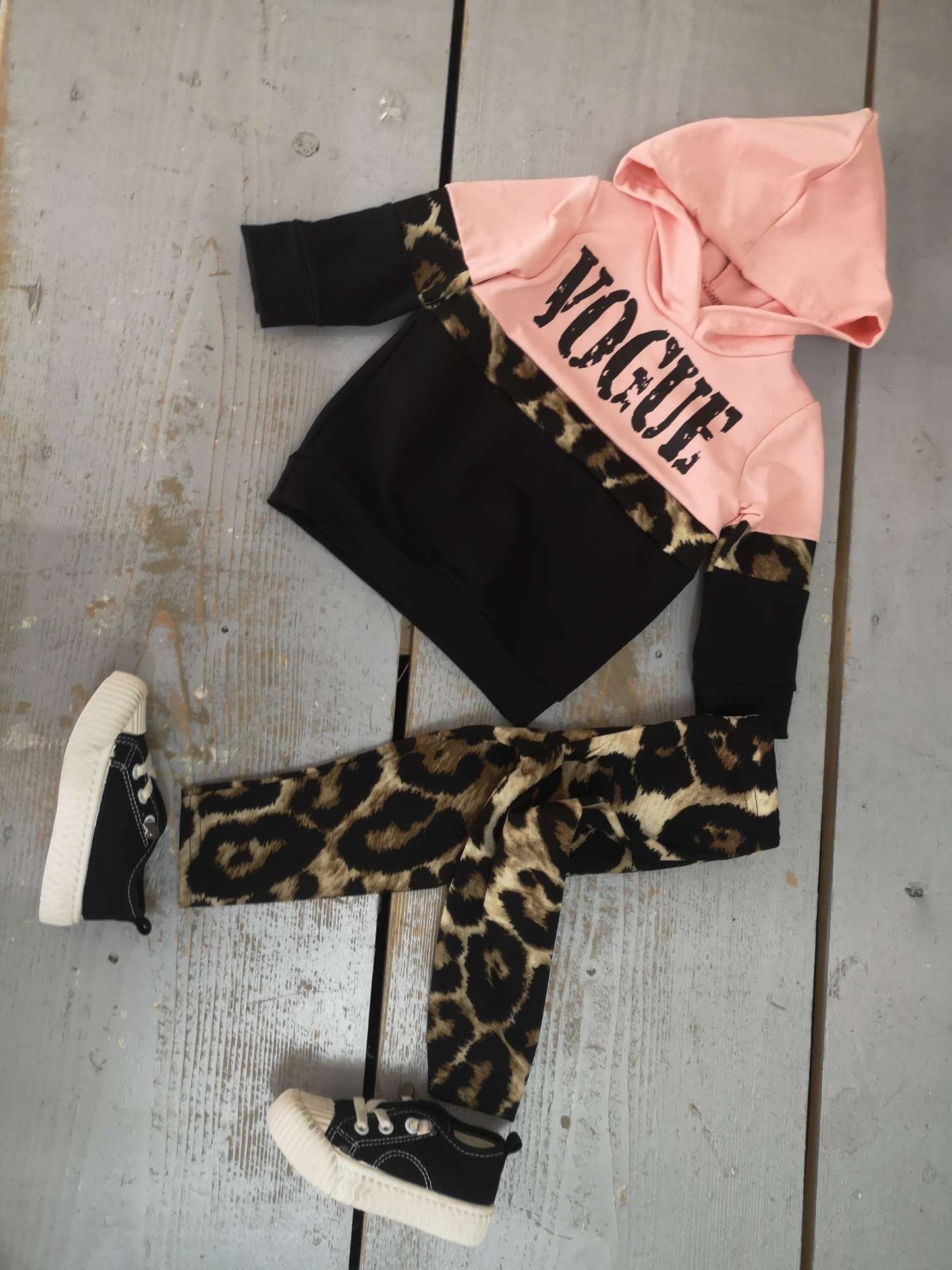 Vogue leopard set | Roze