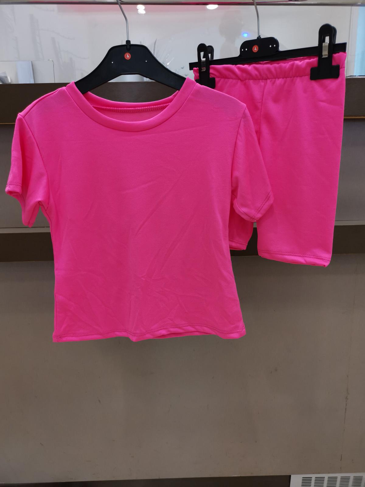 Bikerset | Neon roze