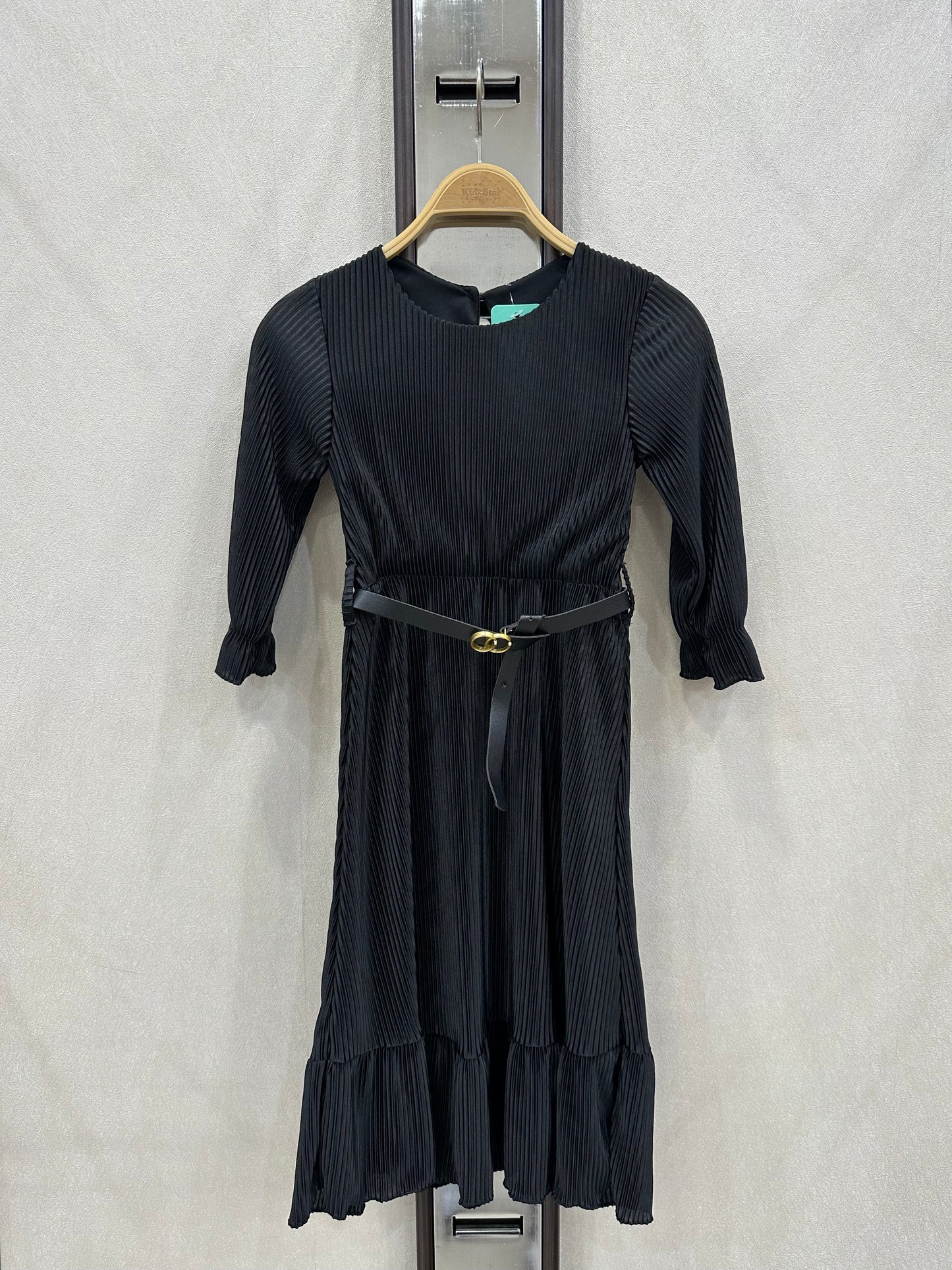 Maxi belt dress | Zwart