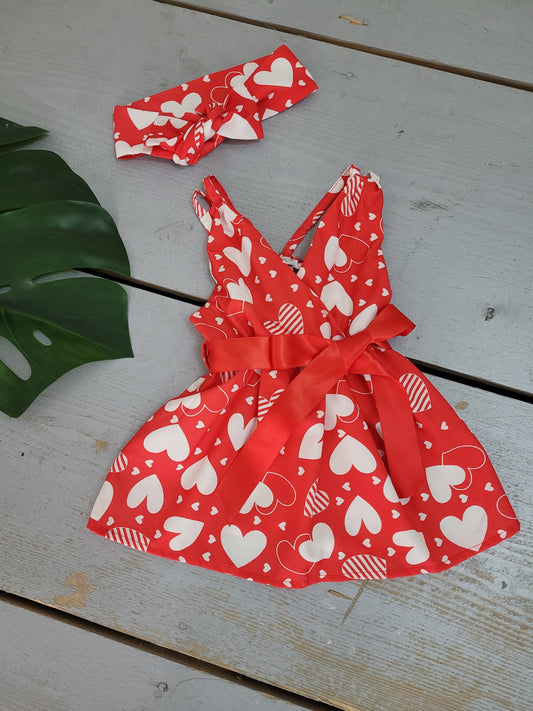 Little heart dress | Rood