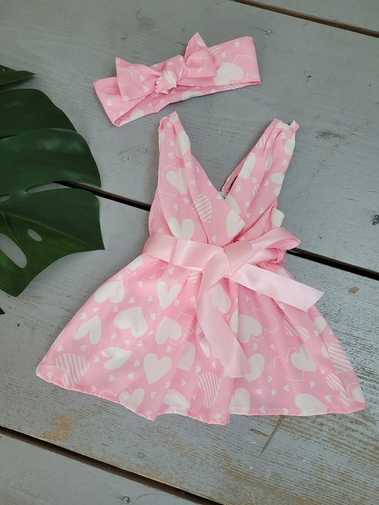 Little heart dress | Roze