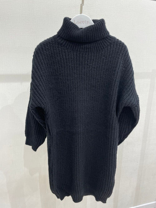 Koll sweater dress | Zwart