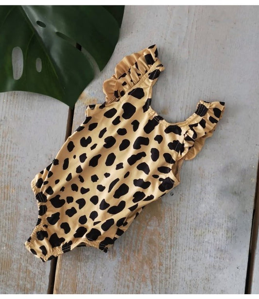 Leopard badpak | Beige