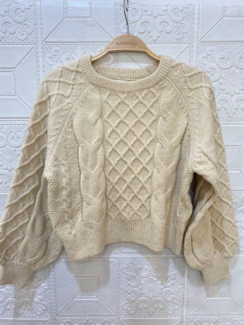 Cable sweater | Beige