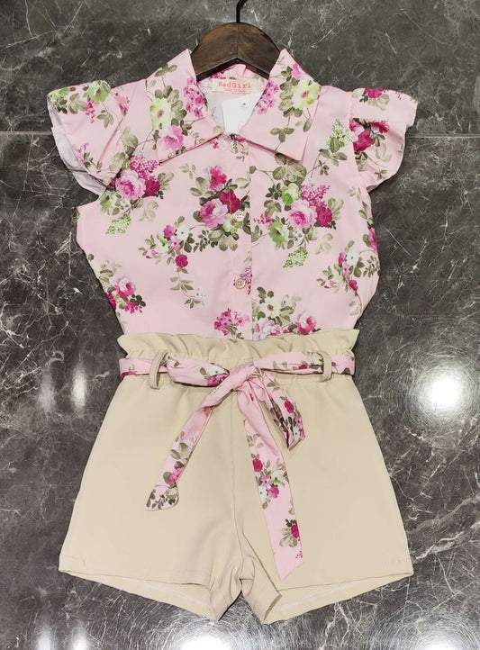 Pink & Beige flower set