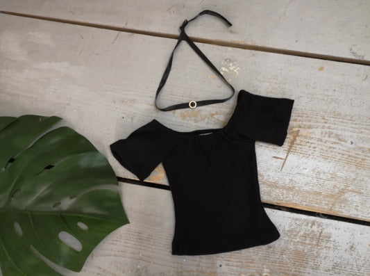 Offshoulder top | Zwart