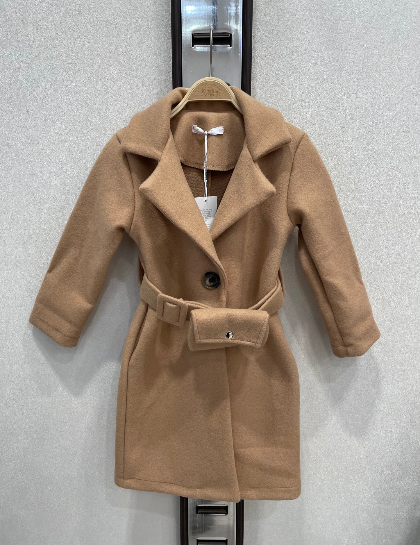 Bagged coat | Camel