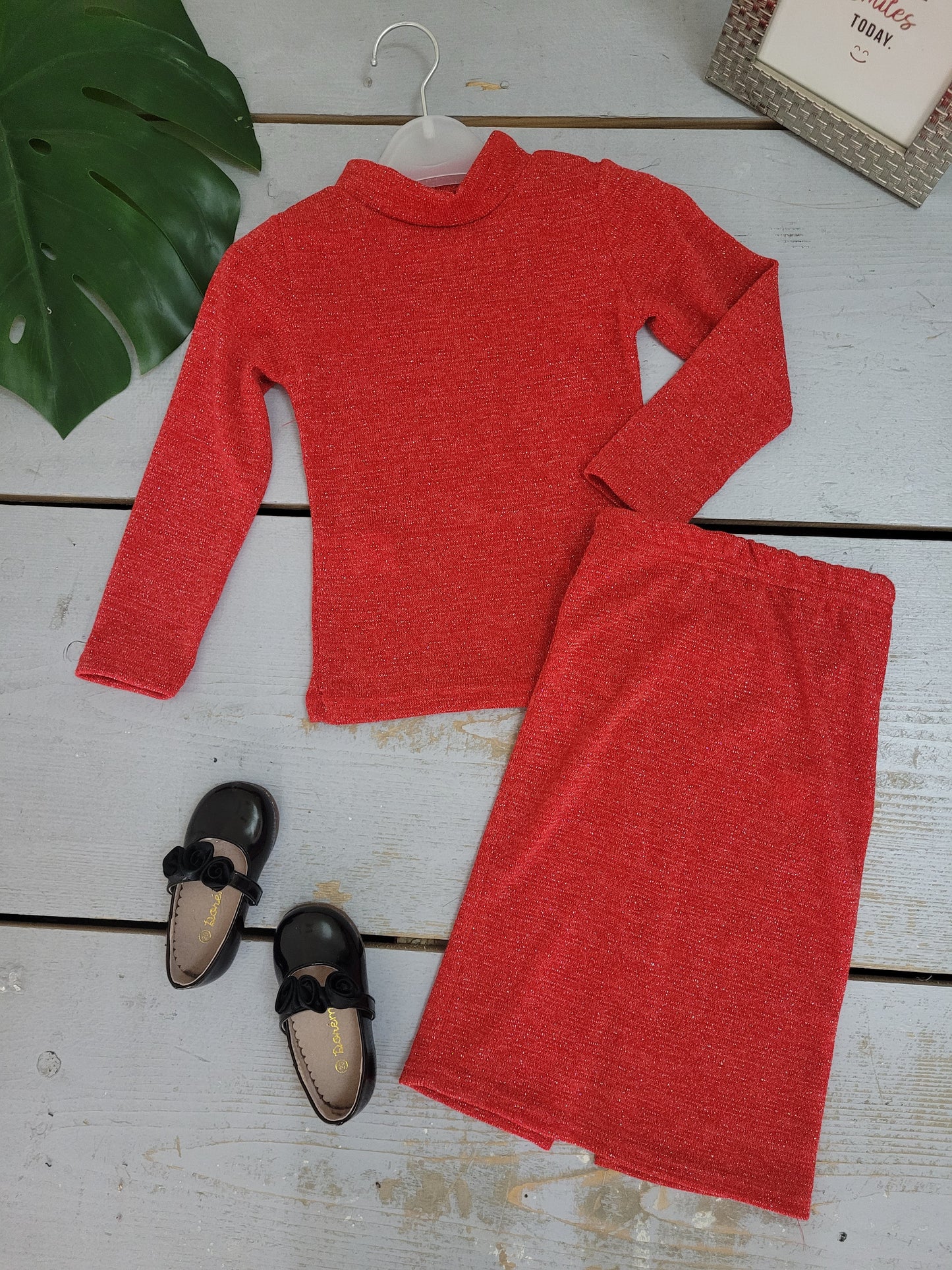 Rok set met split | Rood