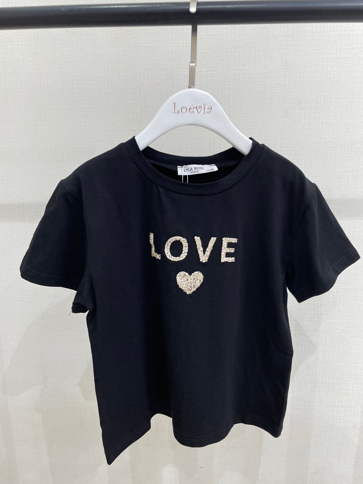 Love t-shirt | Zwart