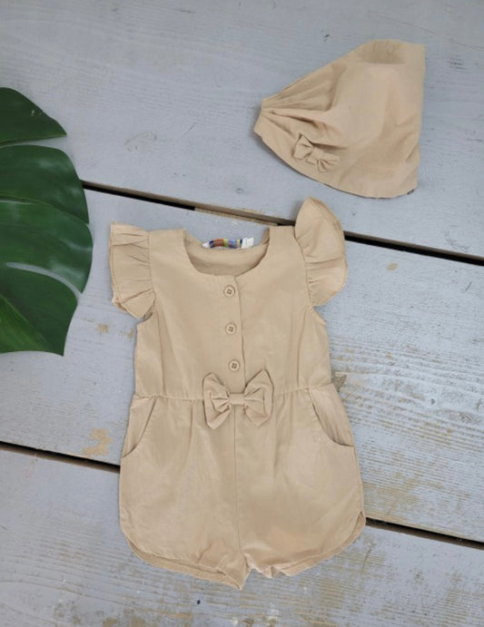 Cute strik playsuit | Beige