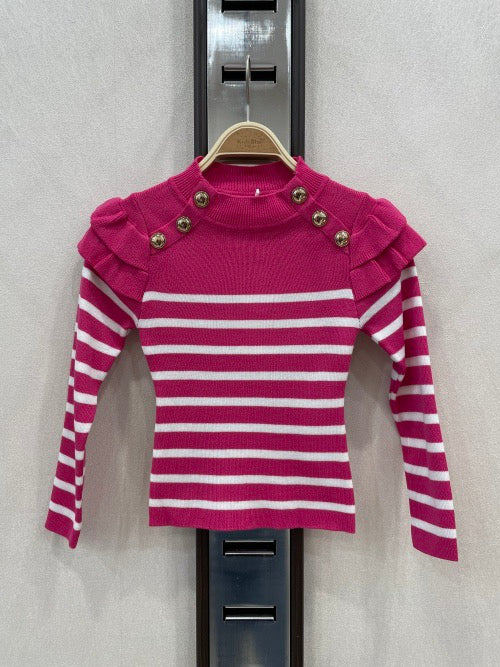 Stripe top | Fuchsia ( pre order 6/10 )