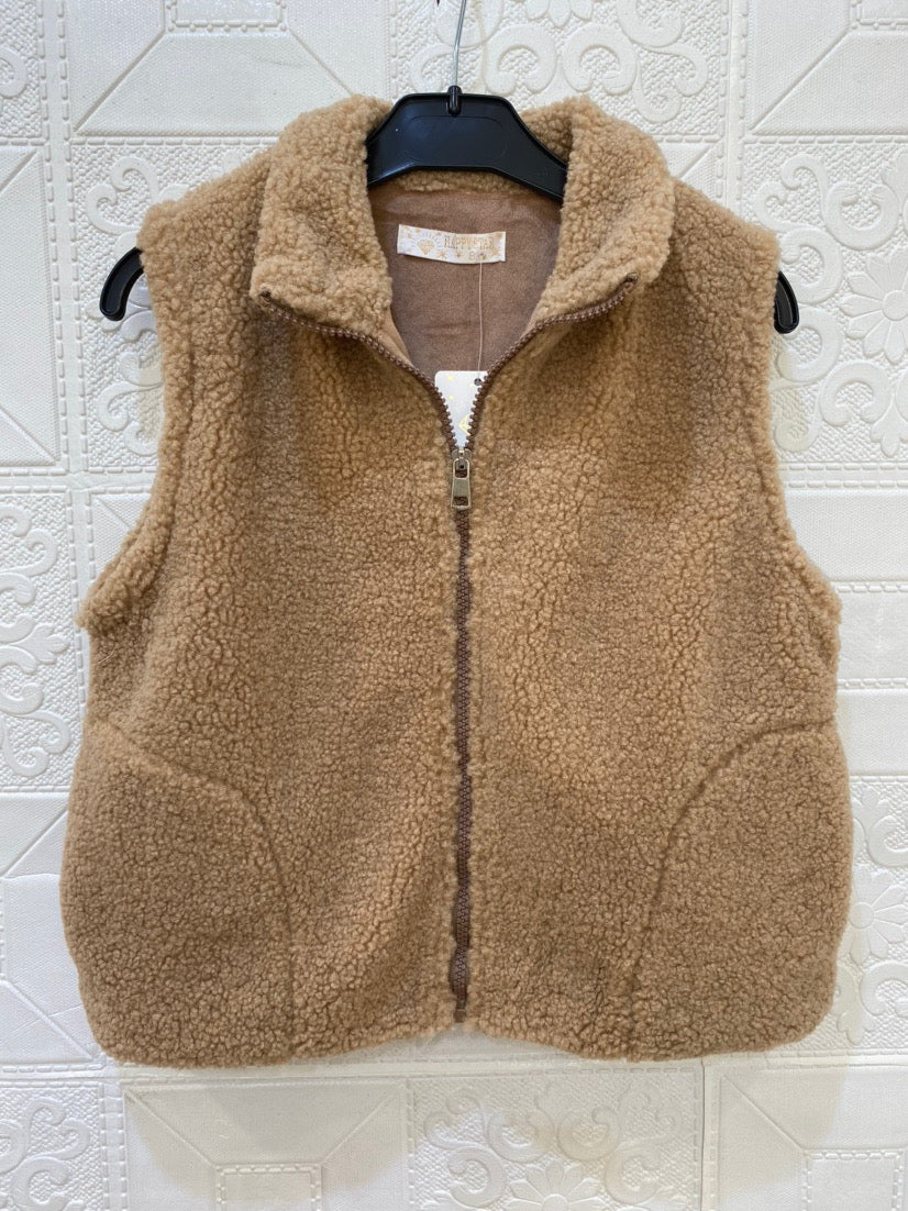 Teddy gilet | Camel