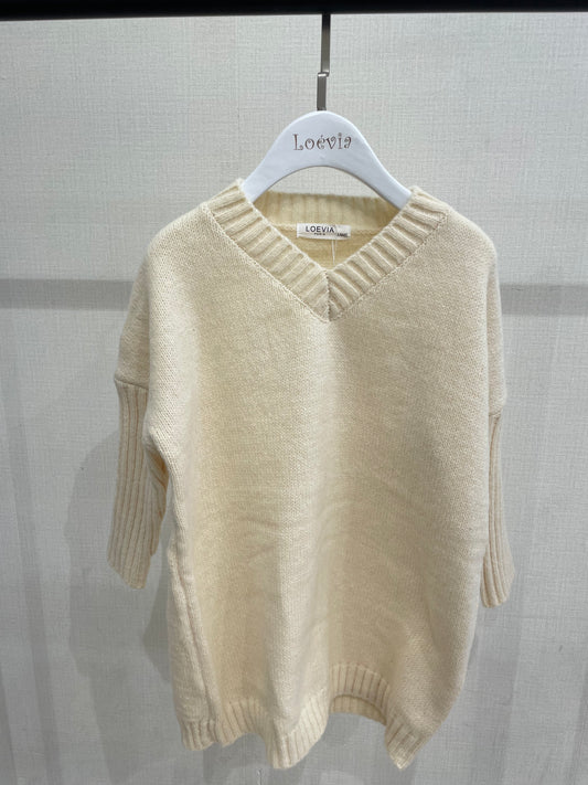 Sweater dress lynn | Beige